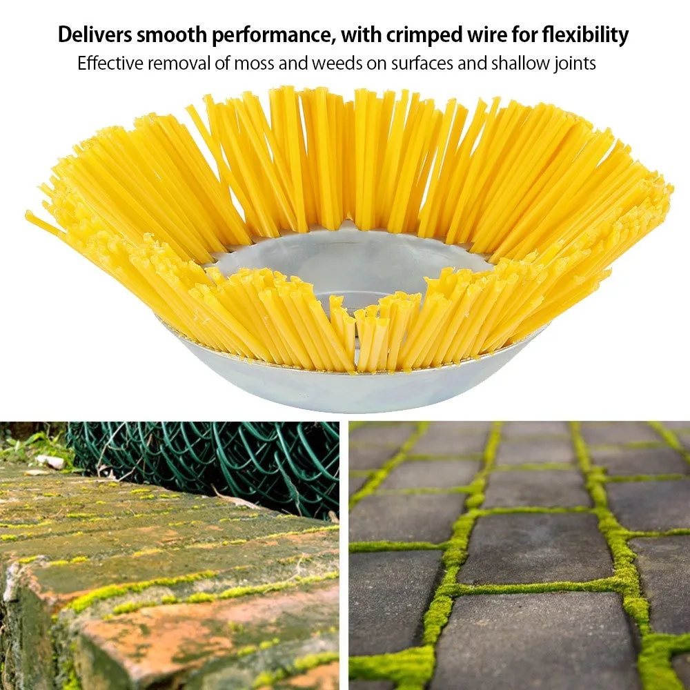 High Quality 8 Inch Grass Strimmer Head Solid Nylon Wire Wheel Convenient Trimmer Brush Durable Garden Supplies Weed Brush