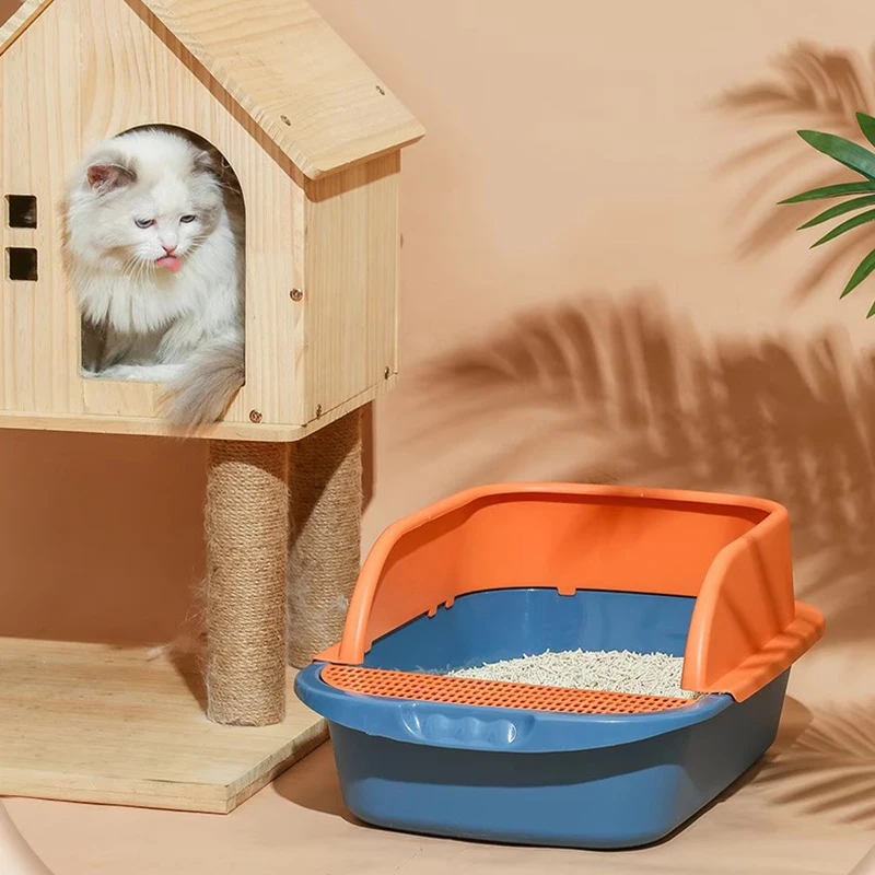 Caja de arena esquinera Para gatos, rascador Para baño al aire libre, colchas grandes Para gatos, Villa moderna, Arenero Para El Gato, accesorios Para gatitos