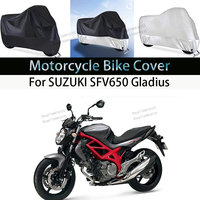 

For SUZUKI SFV650 Motorcycle Cover Moto Rain Cover Waterproof Dustproof UV Cover Coat Indoor Outdoor Motorbike Scooter Cover