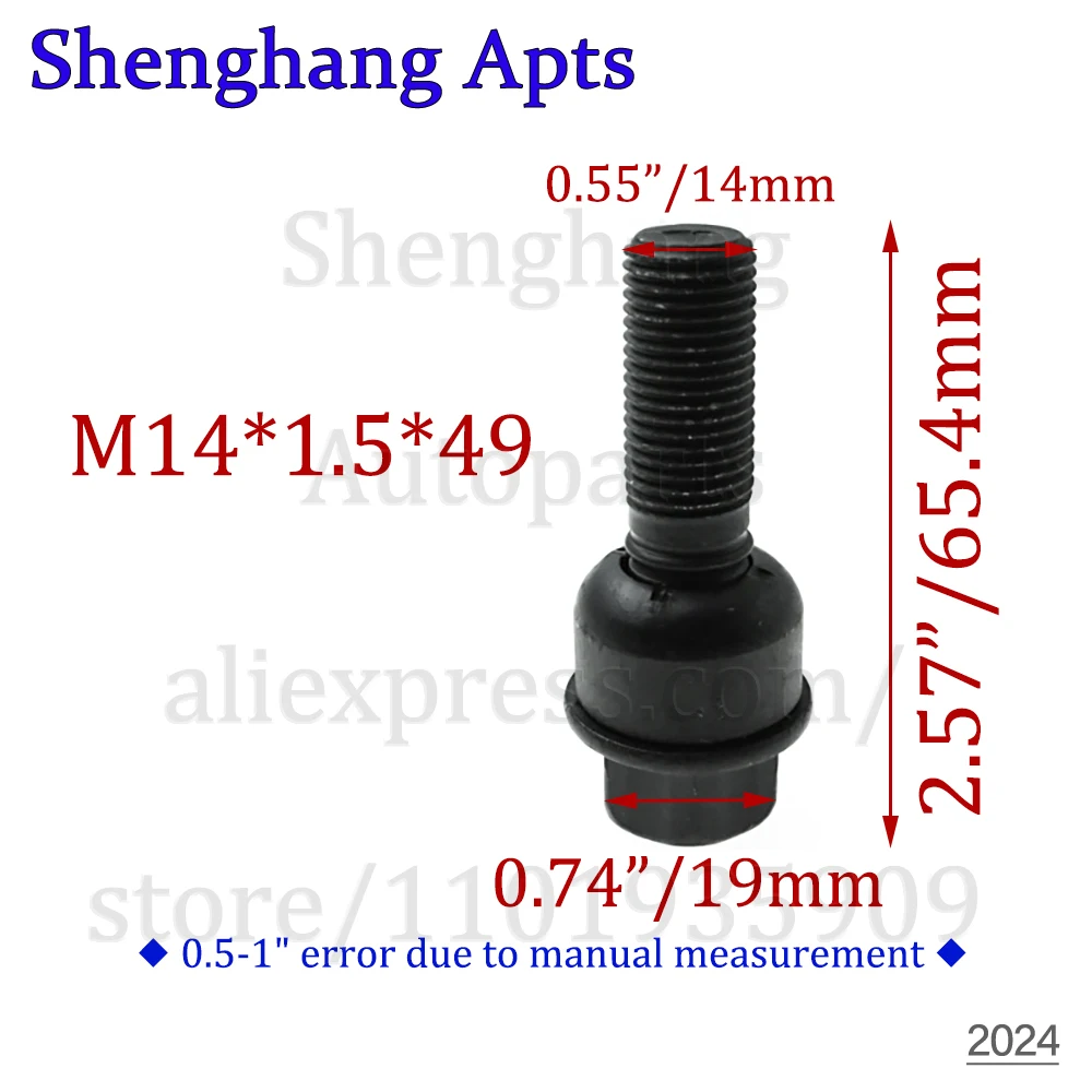 M14*1.5*49 Wheel Lug Bolt WHT 004 676 A,WHT004676A For Porsche 911 991 997 Cayman Panamera 970 Boxster 987 Cayenne 9YB 92A 9YA