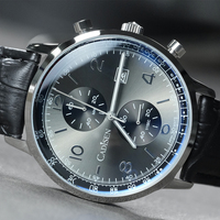 CADISEN Men Watch Quartz Luxury Brands MIYOTA 0S11 Movement Chronograph Sunburst Salmon Dial AR Coated Glass Waterproof Watches