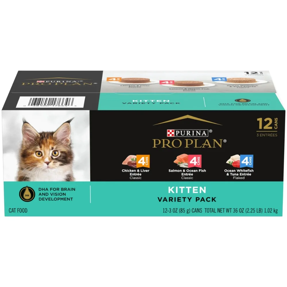 

Development, High Protein Variety Pack, Wet Kitten Food, 12 Pack, 3 oz Cans