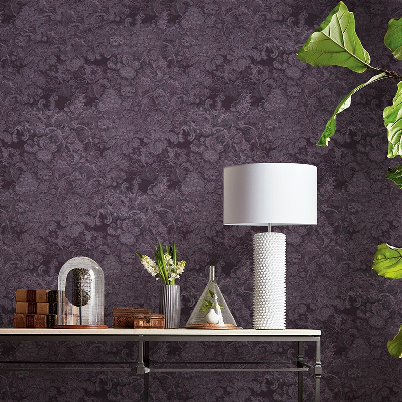 Vine Flower Wallpaper Home Decor Living Room Bedroom Dark Floral Wallpaper Vintage