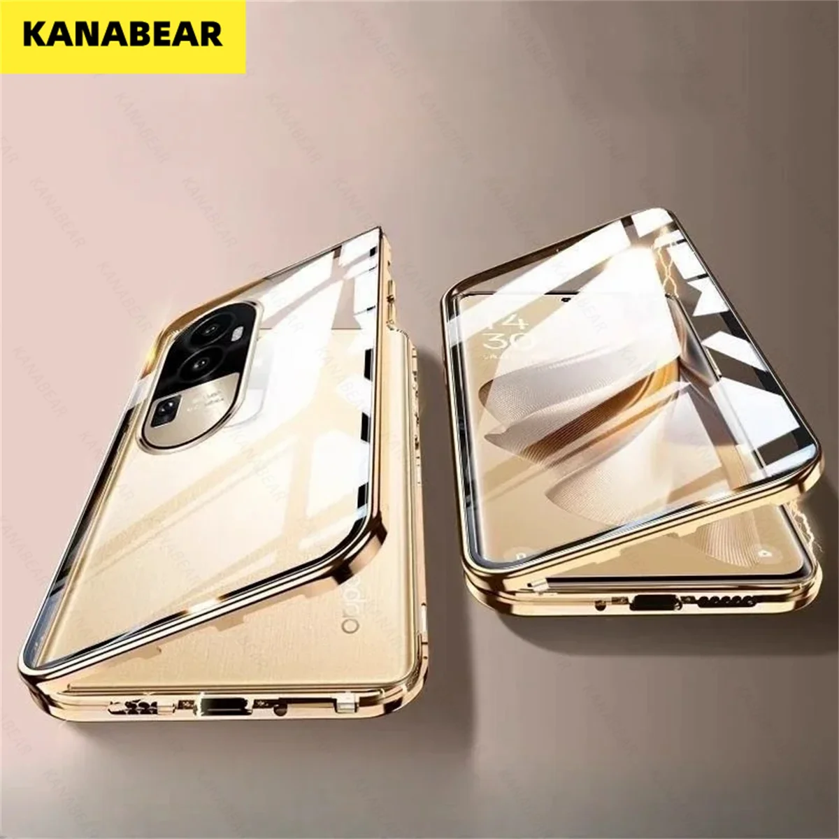 

For OPPO Reno 10 Pro Plus 5G Case Magnetic Metal Adsorption Double-sided Glass For Reno10 Reno 10Pro Reno10 Pro + Lens Protector