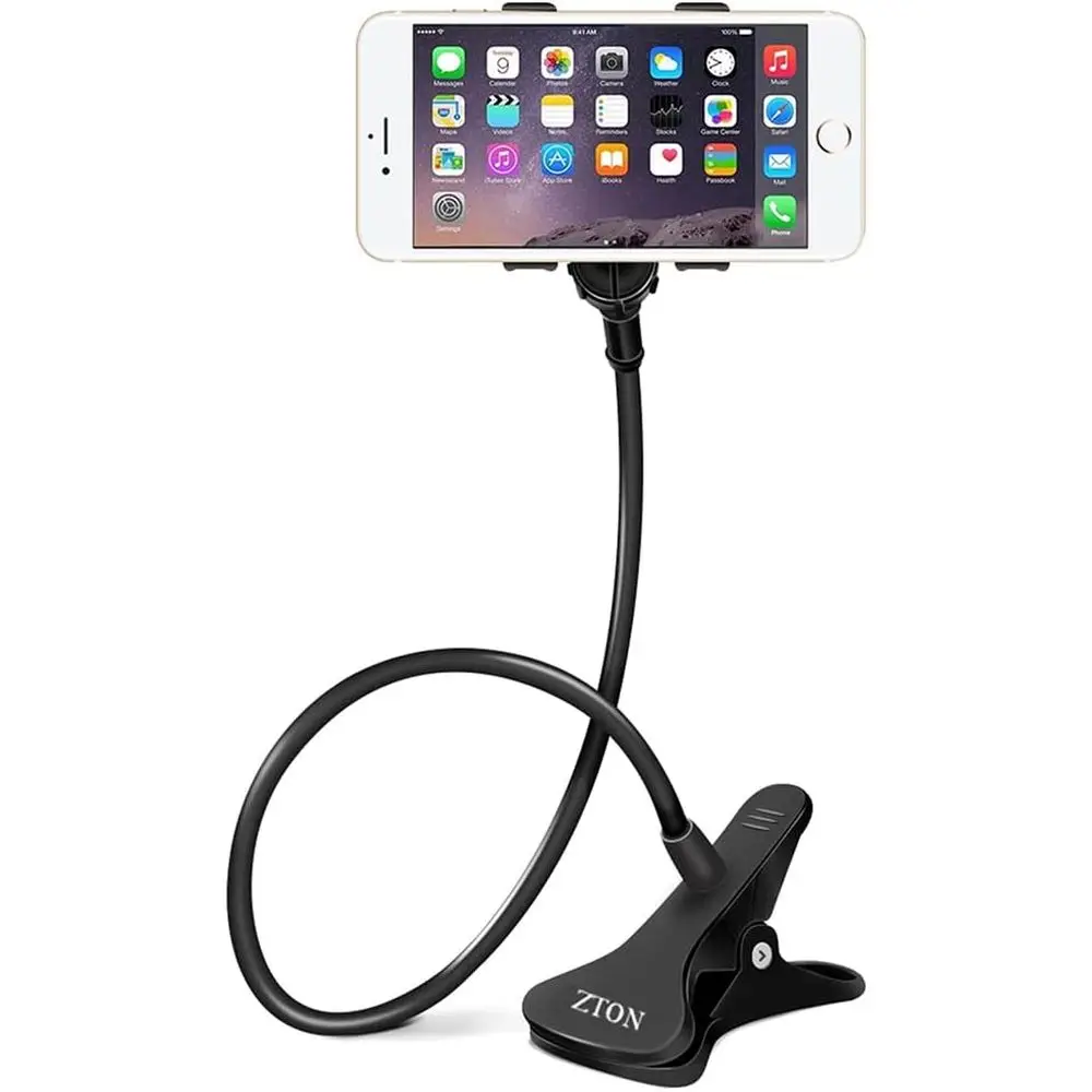 

Cell Pe Holder, Unil Mobile Pe Stand, Lazy Bracket, lexible Long Arms Clip Mount or iPe, etc. in Oice Bedroom Desktop (Black)