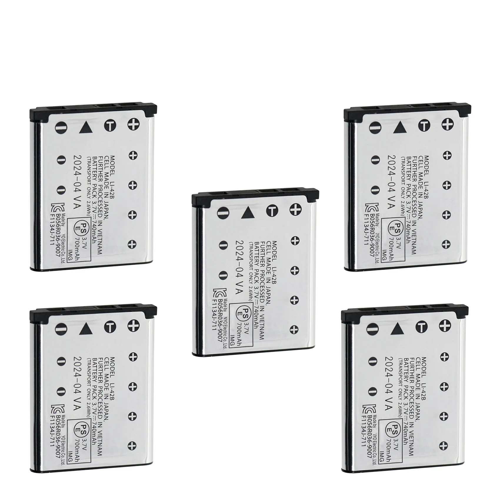 

5PCS 740mah LI-42B For Olympus Fujifilm Fuji NP-45 NP 45 NP45 NP 45A 45B 45S EN-EL10 1850mAh High-Efficiency Camera Battery