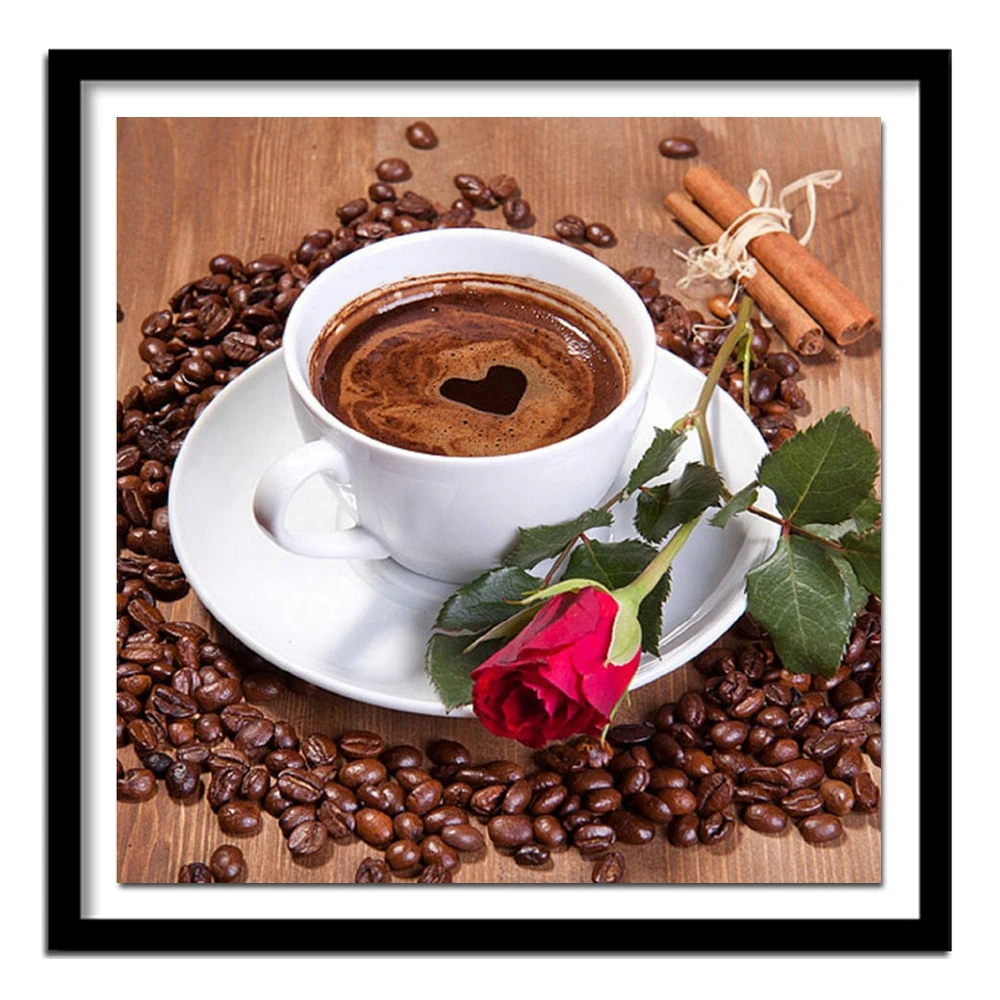 5D Coffee Cup Pattern Diamond Embroidery Diy Needlework Diamond Painting Cross Stitch Full Drill Rhinestone Paintings Decoration