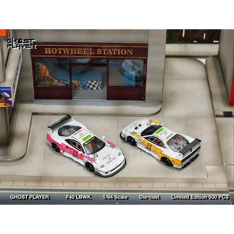 PreSale SW 1:64 F40 LBWK  Yellow Lightning Diecast Diorama Car Model Collection Street W64pon Warrior