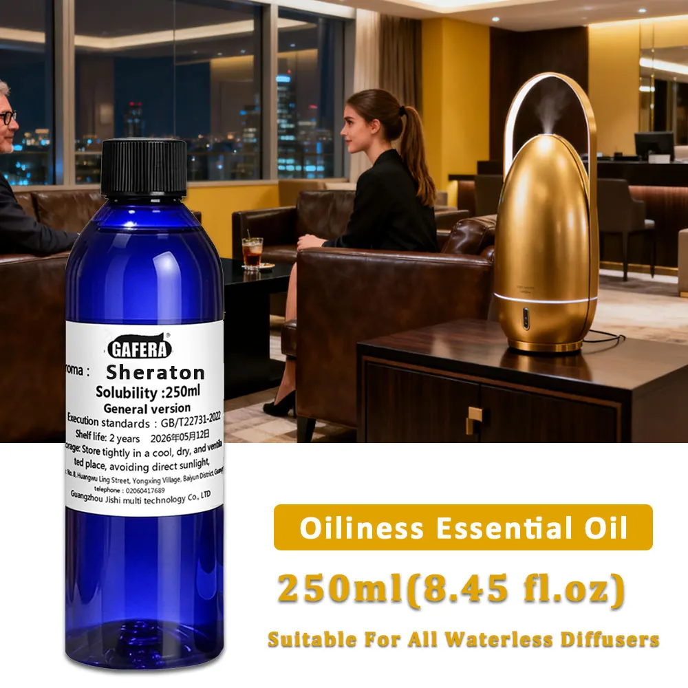 GAFERA 250ml(8.45 fl.oz) Marriott Hotel Sheraton Essential Oil Refill, For Waterless Diffuser, Aroma Machine Replenishes Essence