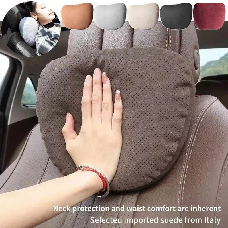 1PC Top Quality Car Headrest Neck Support Seat Soft Neck Pillow Breathable Memory Cotton Design Universal Protector Neck Cushion