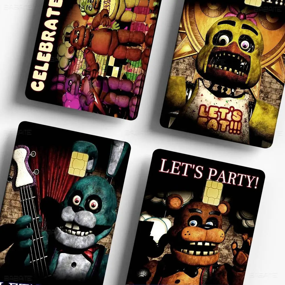 Fnaf Five-nights-At-Freddys Diy Credit Debit Card Sticker Party Sticker Decoration Waterproof Small Chip Card Skin Sticker