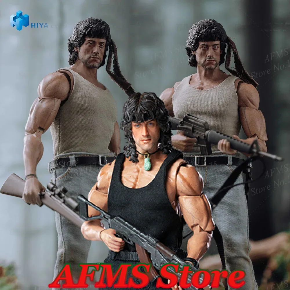 HIYA 1/12 Scale Collectible Figure John J. Rambo First Blood Michael Sylvester Gardenzio Stallone 6