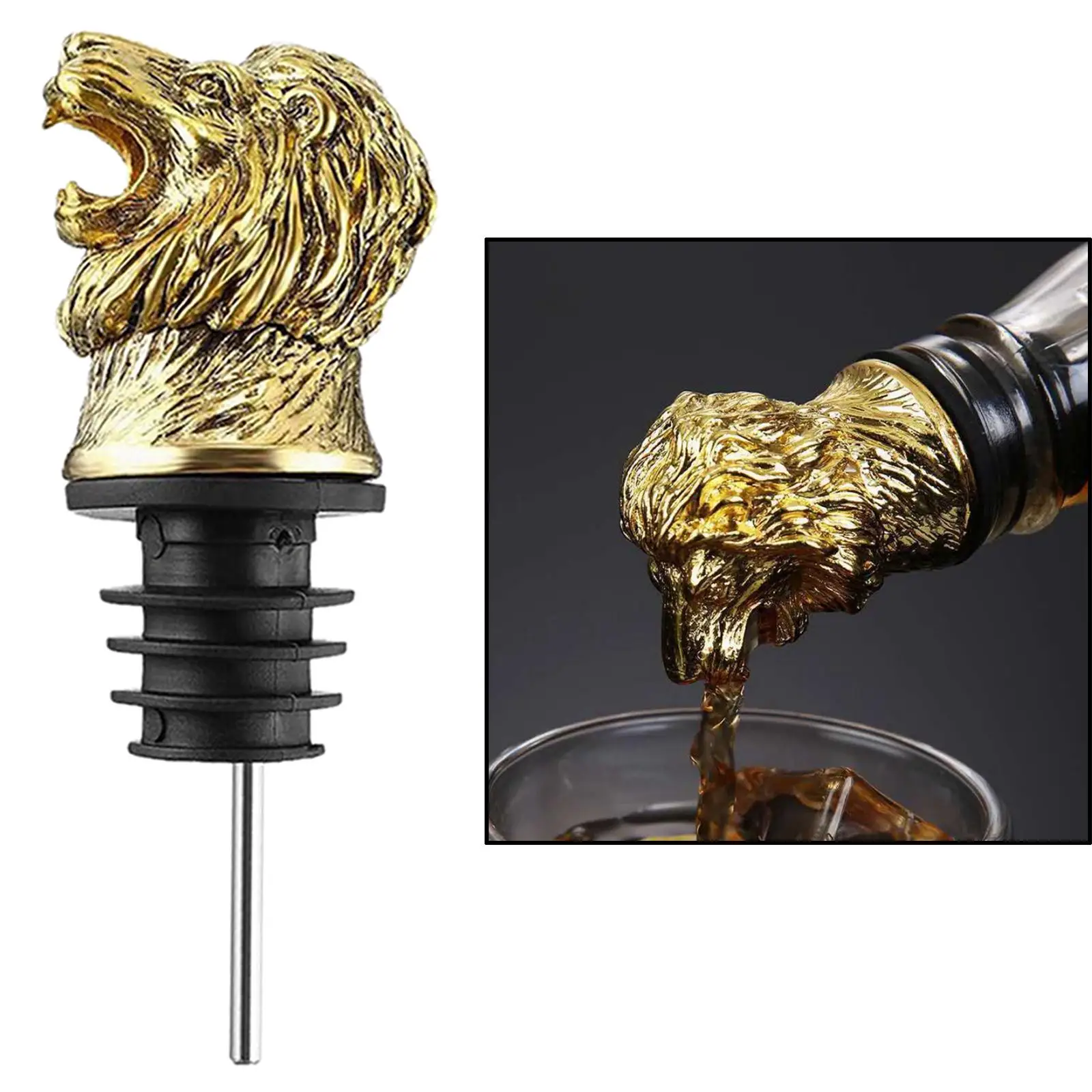 Animal Shape Wine Aerator Pourer Zinc Alloy Bar Accessories Wine Bottle Stopper for Dining Hall