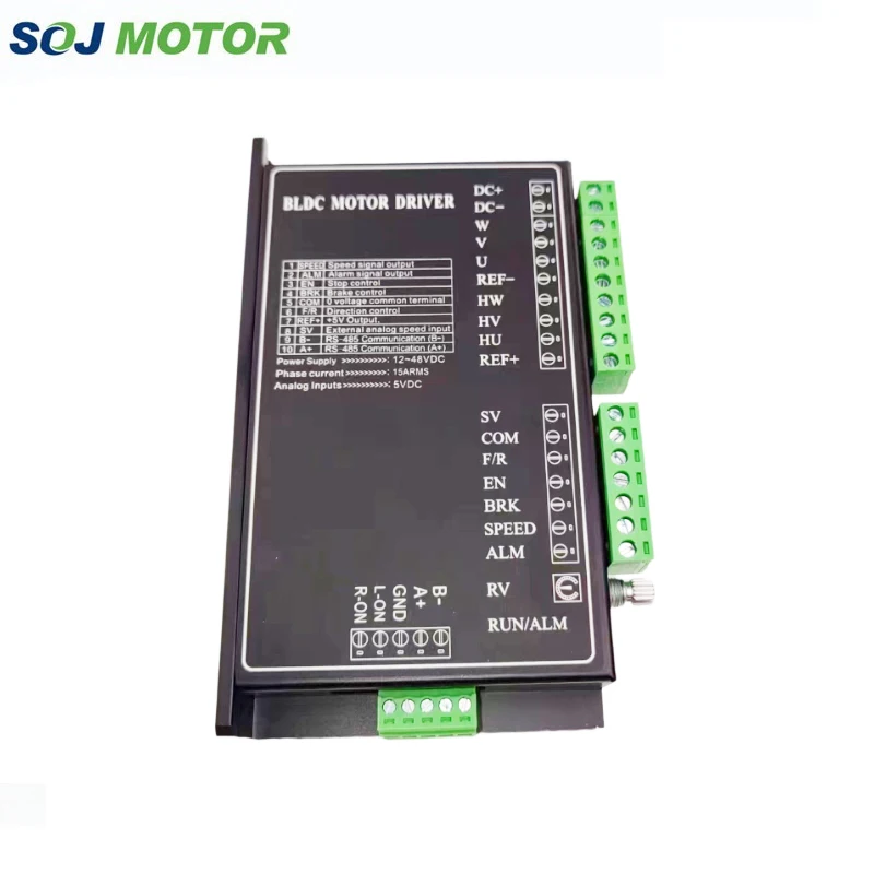 BLSD 4815B وحدة تحكم محرك التيار المستمر بدون فرش 15A 48V 400W يمكن أن تتسرع إلى الأمام والعكس
