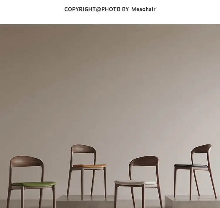 Nordic Minimalist Solid Wood Dining Chair Modern Designer Backrest Home Study Office Chair