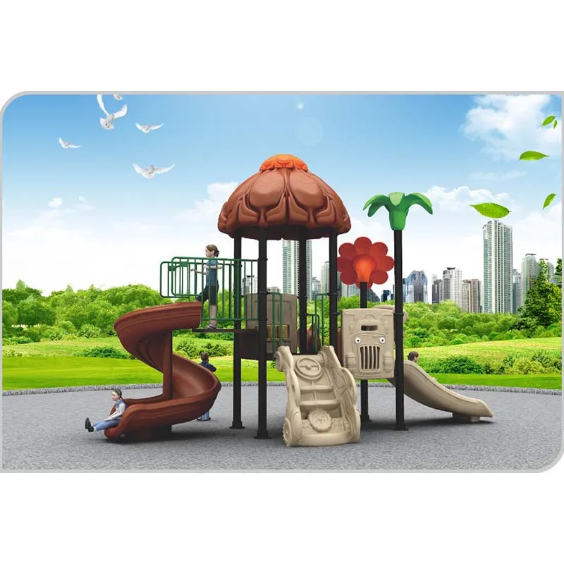 China Supplier Commercial Outdoor Playground Small Plastic Slide for Kids Amusement Park Children Equipment Playground Outdoor