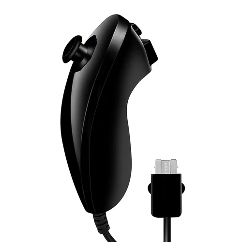Imagen 2 del producto Controlador de juego con mango izquierdo para Nintendo Wii Nunchuck, controlador de mango curvo manual Nunchuk para accesorios de mando Wii