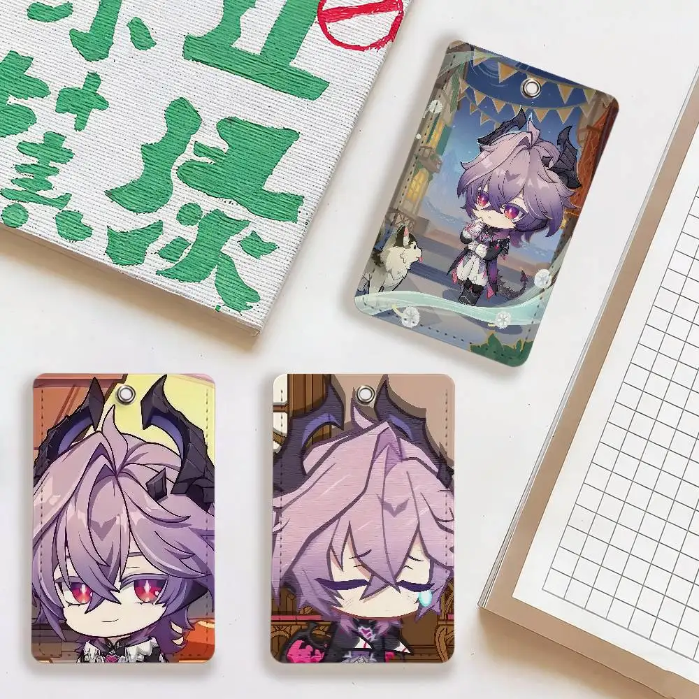 مشبك بطاقة Game Genshin Impact Durin Q، حافظة واقية لبطاقة الائتمان لحافلة البنك، بطاقة الهوية