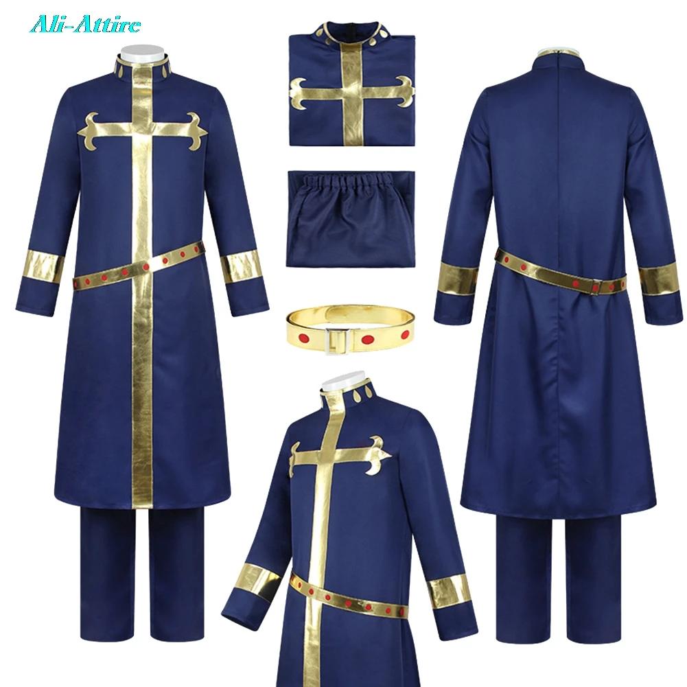 

Костюм для косплея из аниме «Гибридные приключения»: топ и брюки Энрико, мужской наряд для вечеринок, маскарада, ролевых игр, Хэллоуина, карнавала