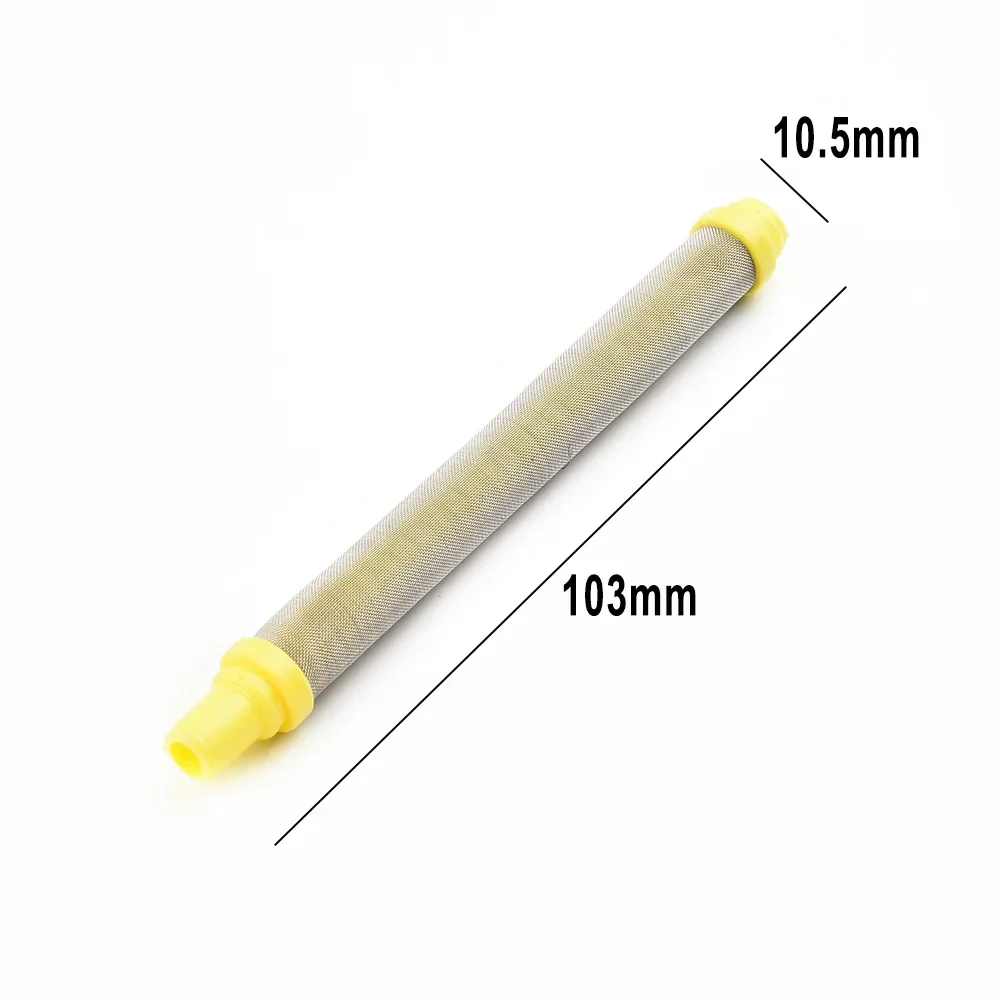 5pcs 100 Mesh Airless Spraygun Filter Airless Paint Parts Filter Reduces Nozzle Clogging Spraying Machine Accessories Yellow