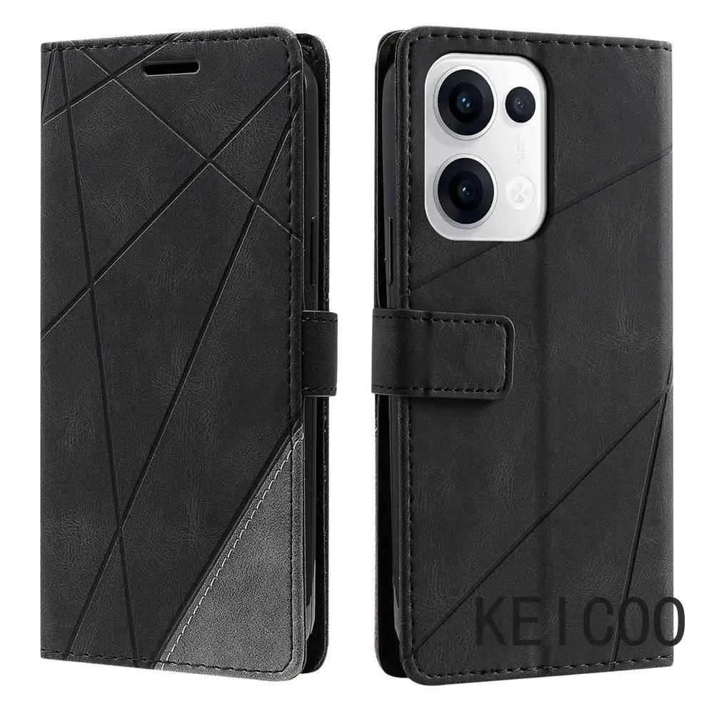 Oppo Reno 12 13 12F 13F Pro 4G 5G (中国) (インド) 肌の感触落下防止磁気フリップカバーカードスロットスタンドホルダー電話カバー