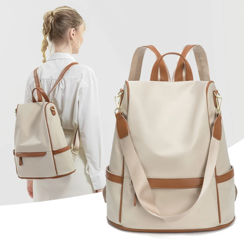 Mochila estética para mulheres, bolsa de ombro, bolsa de alça superior, mochilas pequenas, impermeável, casual, senhora