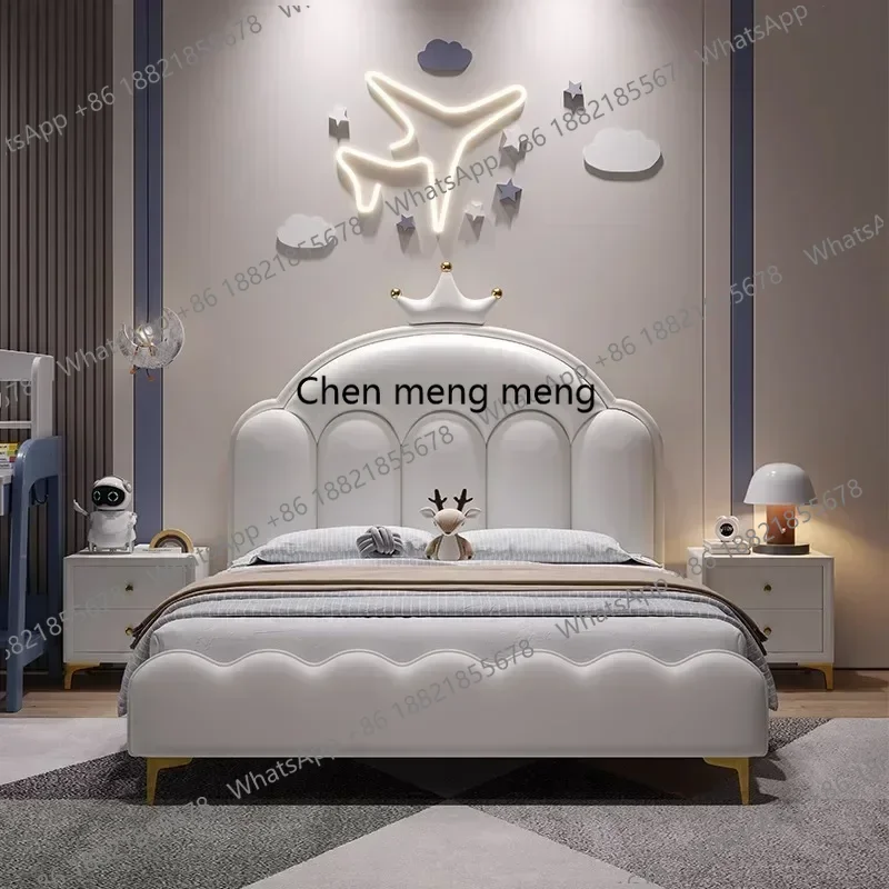 

F150High End Children Double Bed Designer Storage Wooden Nature Simple Double Bed Modern Luxury Cama De Dormitorio Bedroom Furni