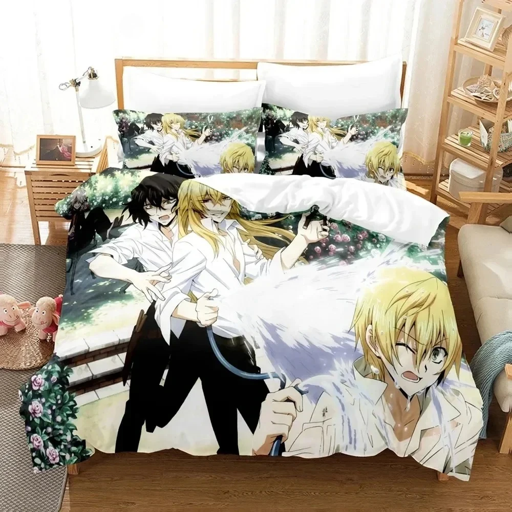 

3D Anime Pandora Hearts Bedding Set Printed Bed Set With Pillowcase Bed Duvet Cover Soft Single Double Queen Super King Size