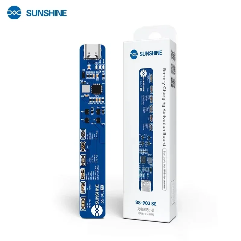 ซันไชน์ SS-903 SE Removal-ฟรีแบตเตอรี่ชาร์จ Activation Board สําหรับ iPhone 8-16 Pro Max แบตเตอรี่ Circuit Board ชาร์จเครื่องทดสอบ