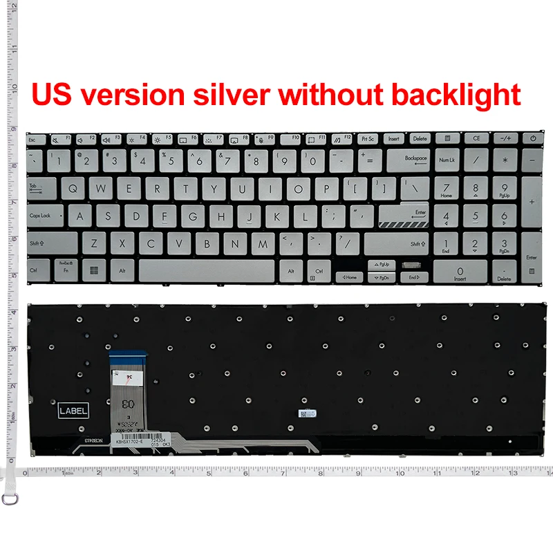 Imagem -06 - Teclado do Portátil com sem Retroiluminação para Asus Vivobook 17 X1702 X1702z X1702za X1703 X1703za