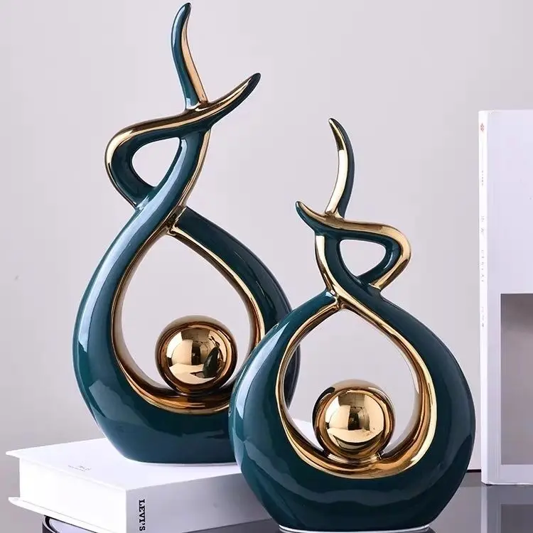 

Modern Ceramic Feng Shui Ornaments Attract Wealth And Prosperity Home Living Room TV Cabinet Wine Cabinet Furnishing Decorations