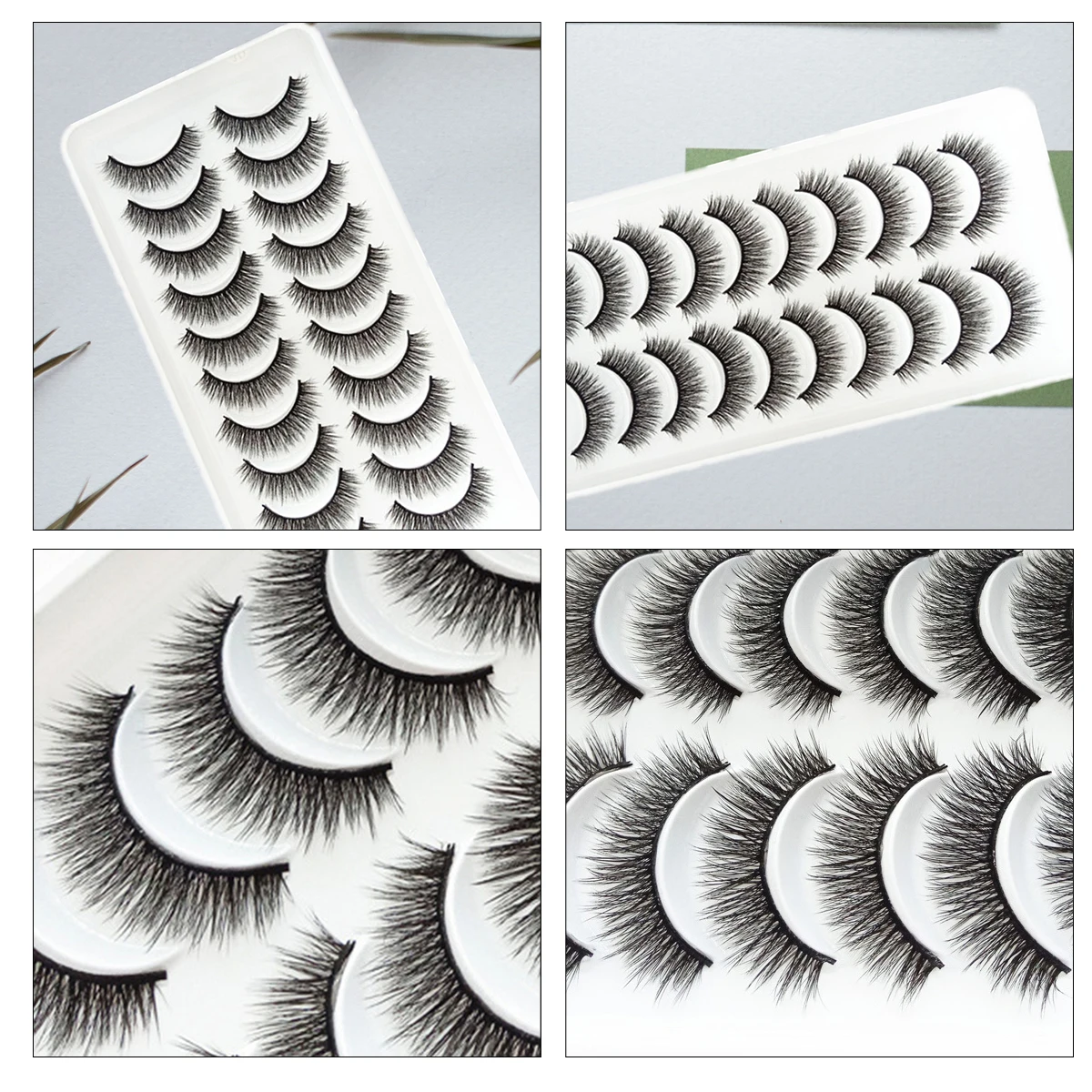 10 أزواج النساء تمديد الرموش الرموش الصناعية لجمع الأسرة حفلات الزفاف التصوير رموش رموش الحفلات #3