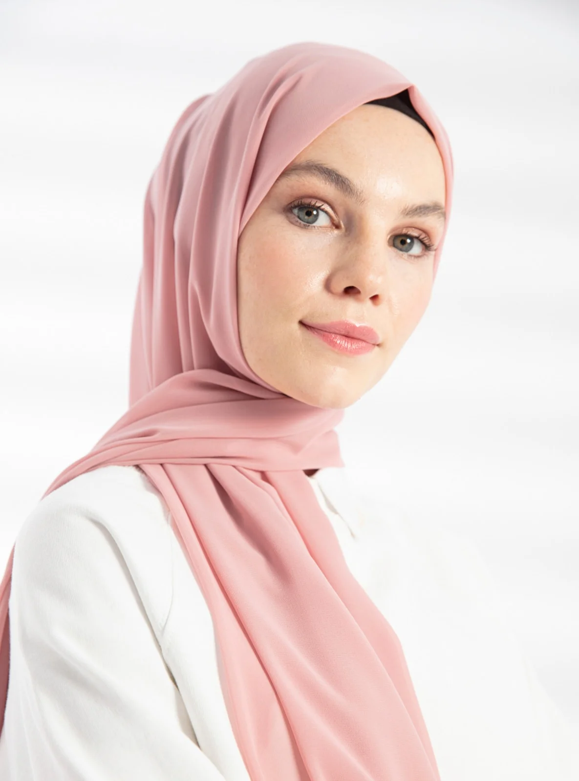 5PCS/Box Plain Hijab Bubble Chiffon Scarf Women Solid Color Muslim Shawls Hijabs Headband Islamic Headscarf Foulard Femme