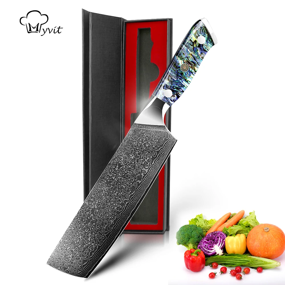 6inch Meat Cleaver Kitchen Cutting Slicing Chopping Damascus Steel Butcher Knife