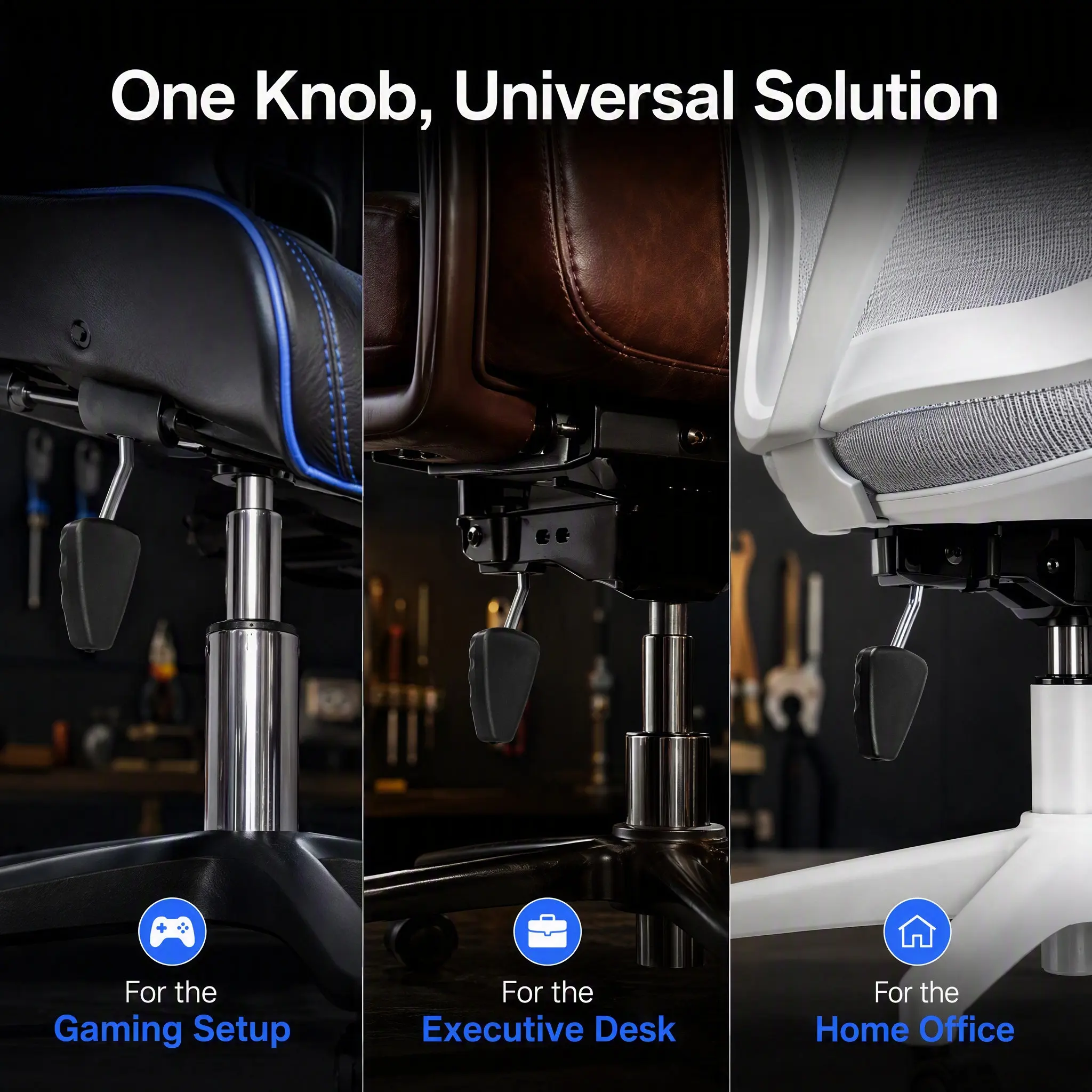12Pcs Office Chair Height Adjustment Lever Ergonomic Swivel Tilt Control Handle Replacement Parts for Gaming Chair Repair