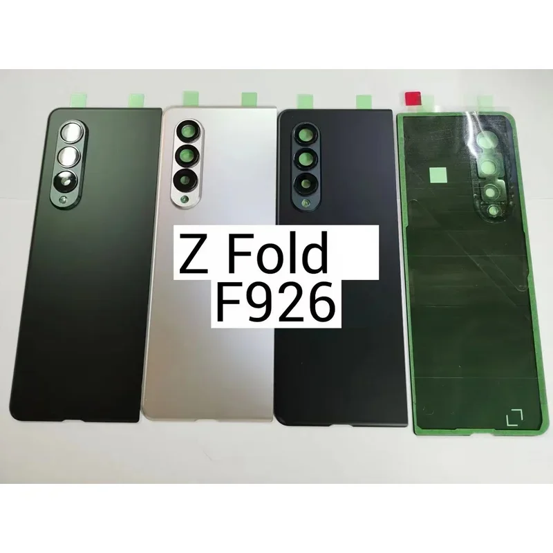 For Samsung Galaxy Z fold 3 5G f926 f9260 back glass battery cover rear case housing panel cover with camera bezel lens