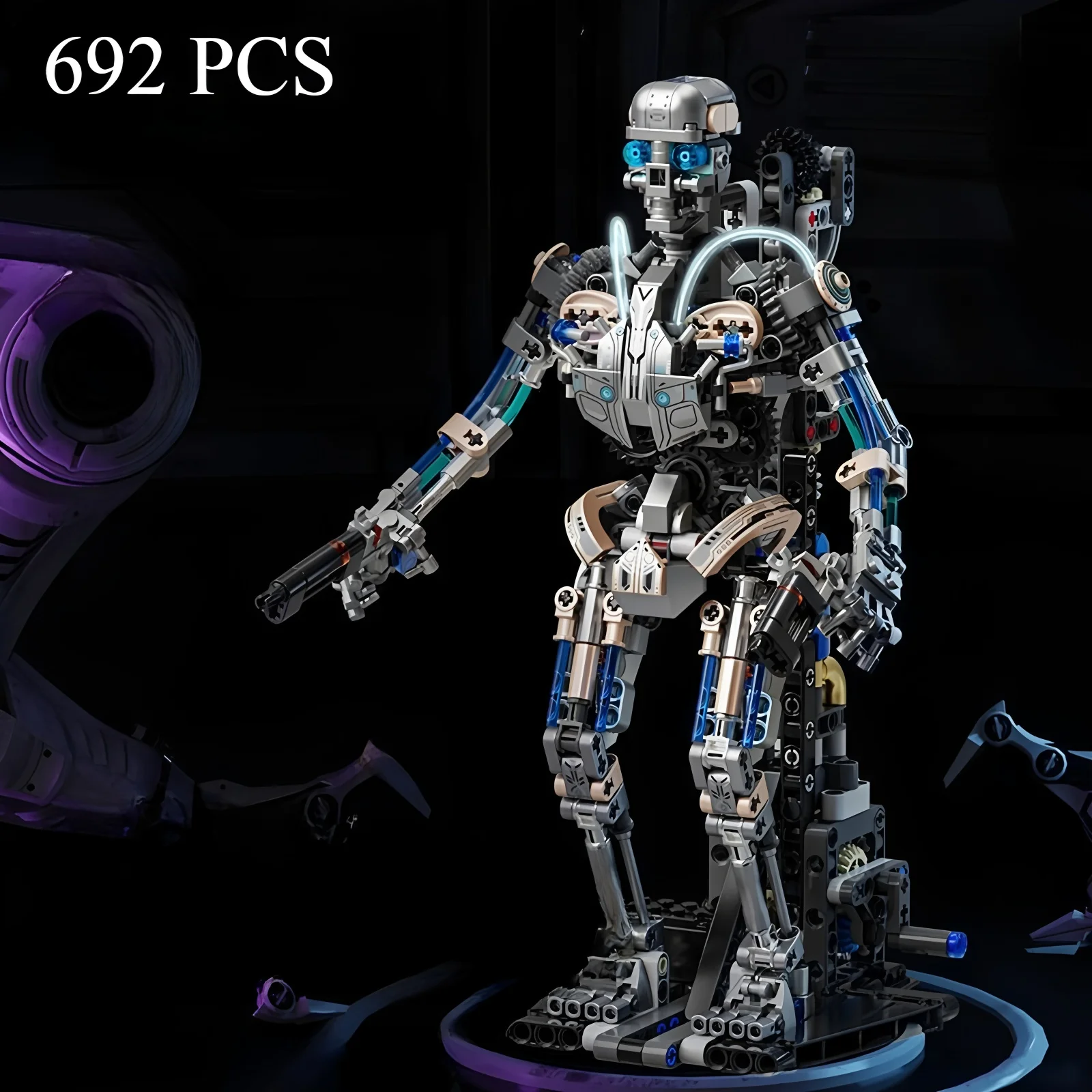 692 pcs Bone robot building block model, mechanical assembly building blocks, children's building block toys, DIY gifts