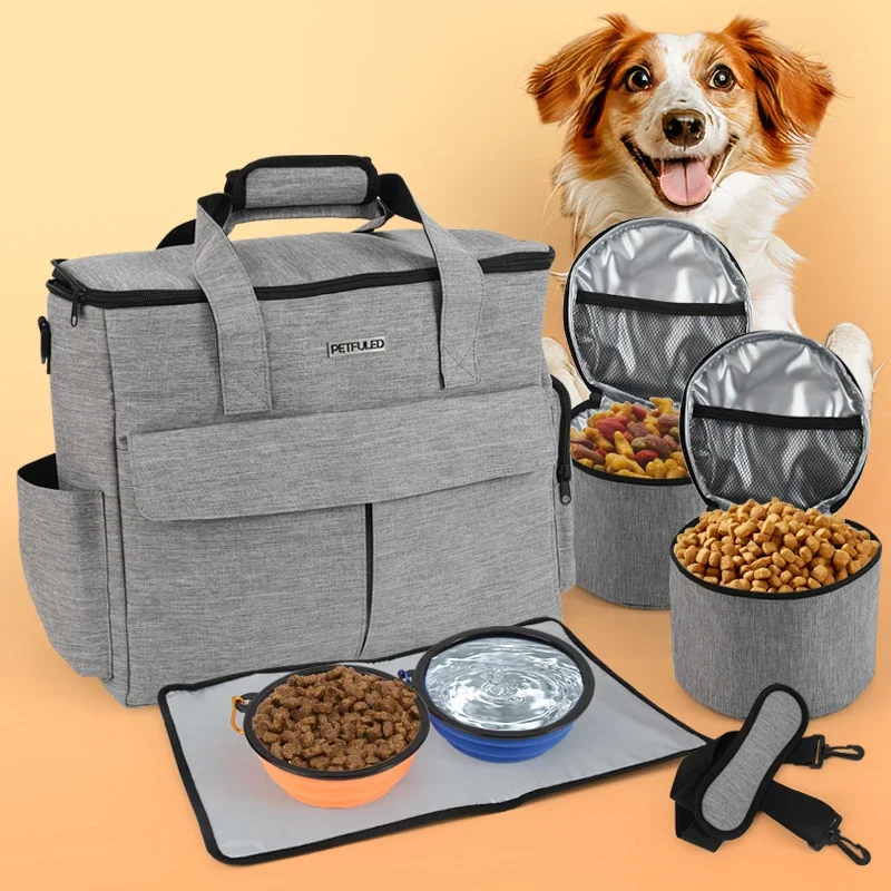 

Dog Travel Bag Convenient Food & Snack Compartments Perfect For Training & On-the-Go Adventures Suitable for Dog Food Travel Bag