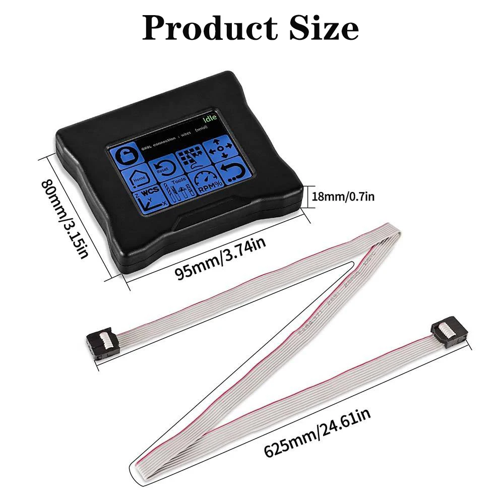 Imagem -04 - Topdirect-controlador Offline Cnc Touchscreen Tela Tft Grbl Controle Offline para Fresadora 3018 3018 Pro 3020 4550 2.8in