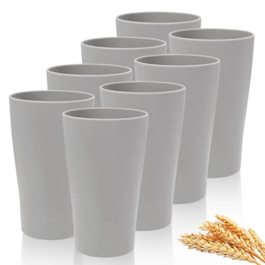 

EI 15oz Plastic Reusable for Kitchen Unbreakable Plastic Drinking Glasses for Water, Coffee, Juice, Tea