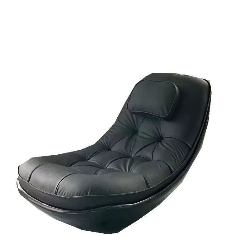 

Medieval black fiberglass recliner, comfortable leather recliner for lunch break