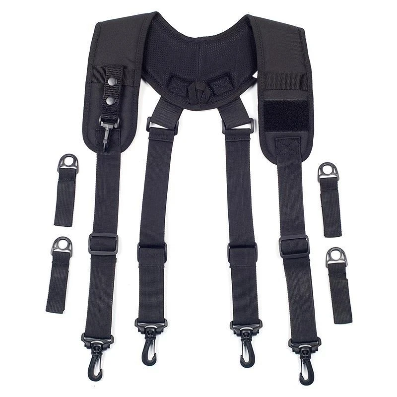 Tactical Duty Belt Harness Suspenders Padded Tool Belt Suspender Heavy Duty Work