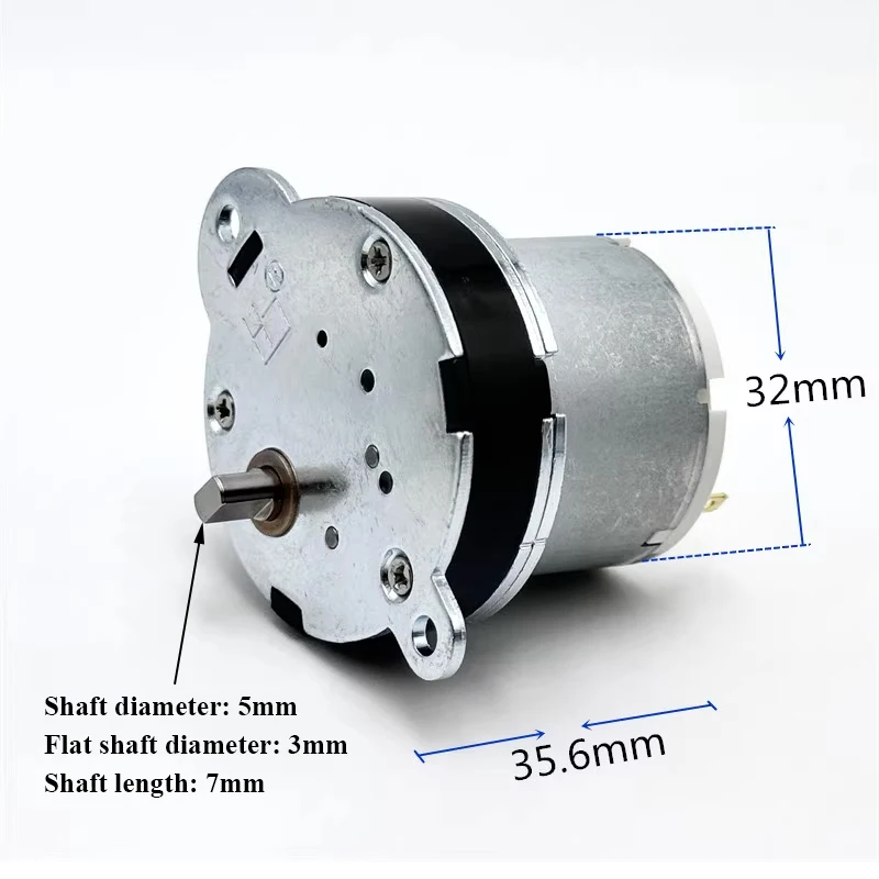 

Mini 40mm Gear Box Gear Reduction Motor Micro RK-520 Gear Motor DC 6V-12V 230RPM Slow Speed Flat Shaft DIY Rotational Toy Model