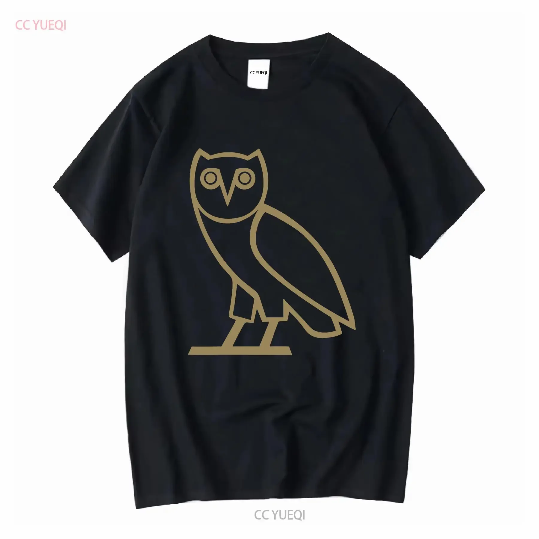 OCTOBER S VERY OWN BLACK GOLD OWL PRINT TEE T SHIRT XL vintage Washed Comfortable homme Stylish Casual graphic Unisex Soft