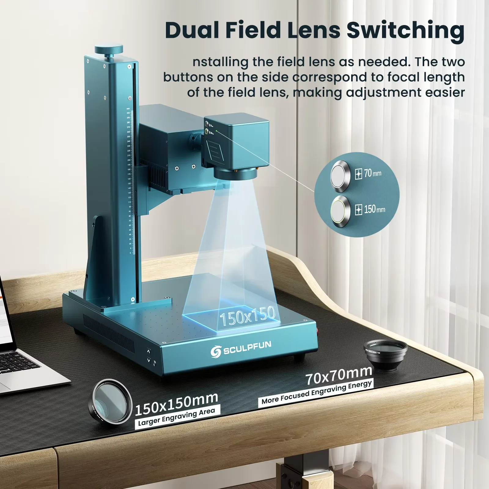 SCULPFUN V5 UV Laser Engraver Industrial-Grade Machine Support 3D Relief Engraving For Transparent Acrylic Metal All Material