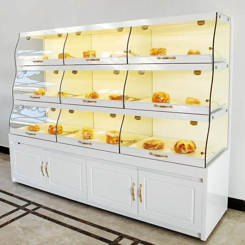 Cake display cabinet island counter sideboard baker bakery display cabinet model