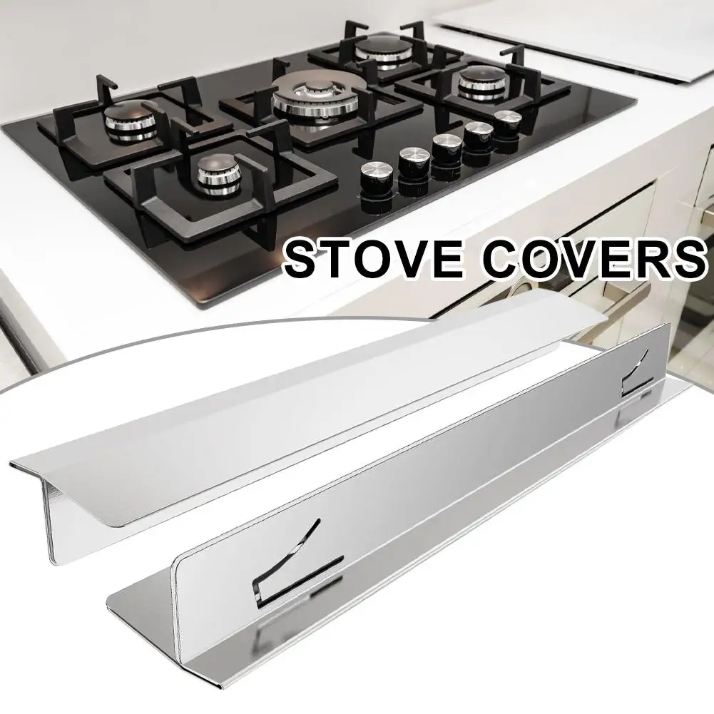 1pc Stainless Steel Stove & Counter Top Covers - Oven Filler Kit Heat Resistant Slide-in Range Trim Guard for Seamless