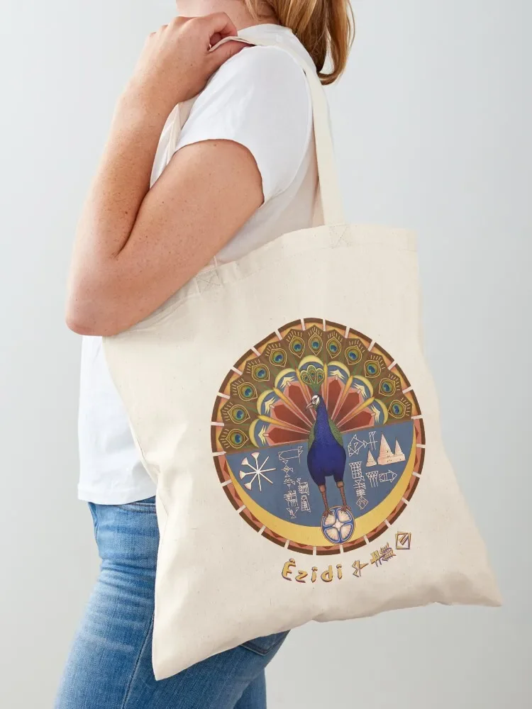 حقيبة يد نسائية من Yazidi Melek Taus حقيبة تسوق للنساء حقيبة هدايا من القماش