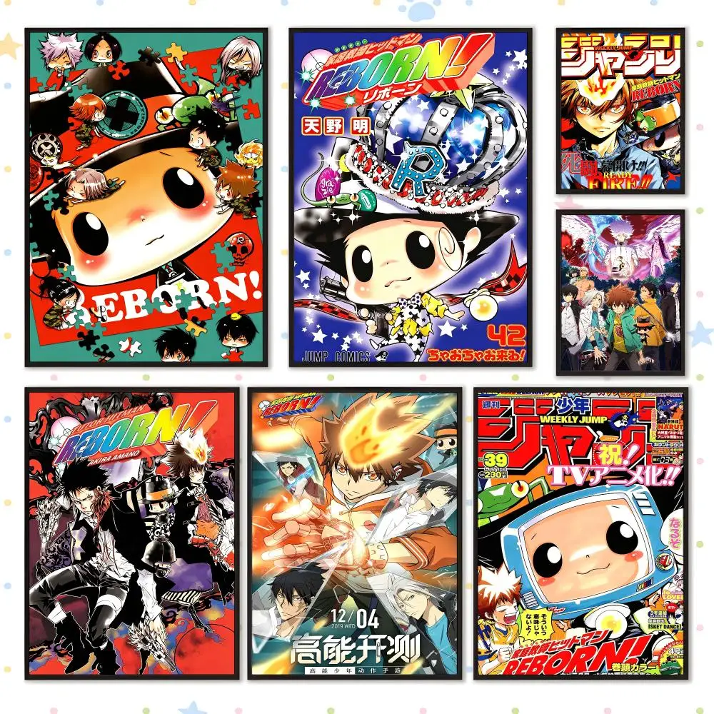 Art Style New HITMAN REBORN! Reborn Poster PP Self Adhesive Wall Decor Aesthetic Bedroom Gaming Room Home Holiday Gift