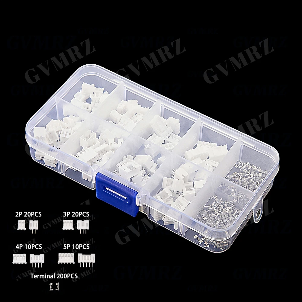 320PCS PH2.0 2p 3p 4p 5 pin 2.0mm Pitch Terminal Kit / Pin Header/  Housing / JST Connector Wire Adaptor PH Kits 2-5P